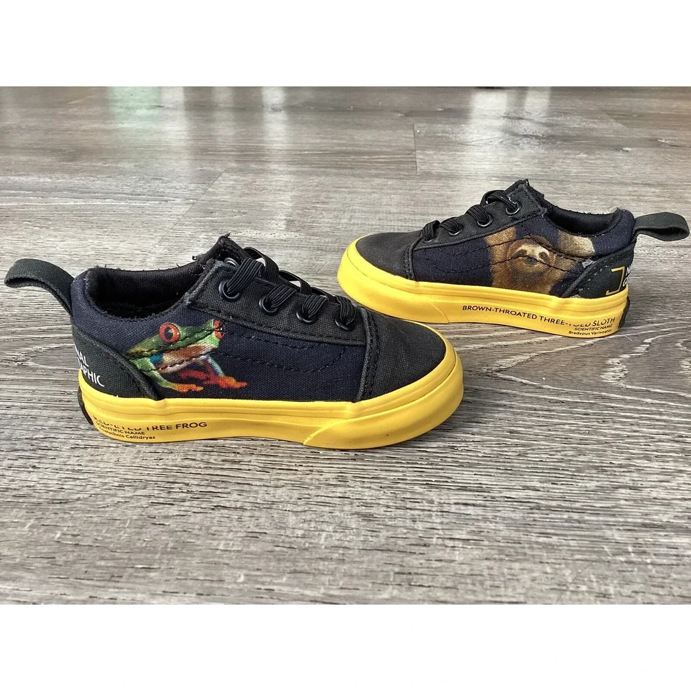 Vans X National Geographic Baby Size 4.5 Sneakers Photo Ark Frog Animal Shoes